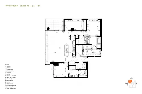 Floor plan 3 Bedroom D1PH