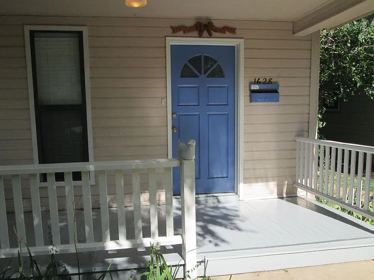 Front Porch ( Door is now pained yellow)