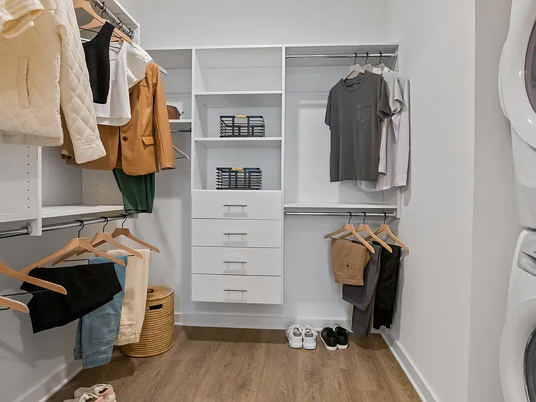 Walk-in Closet with In-home Washer and Dryer