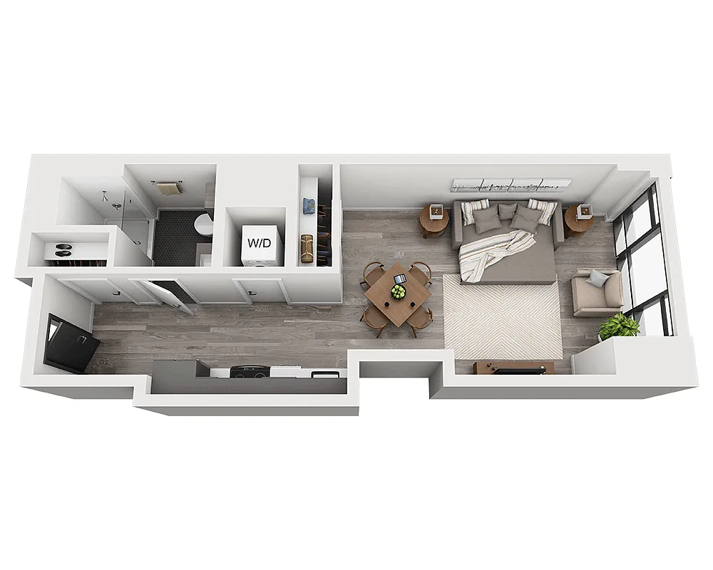 Floor plan Studio E1B
