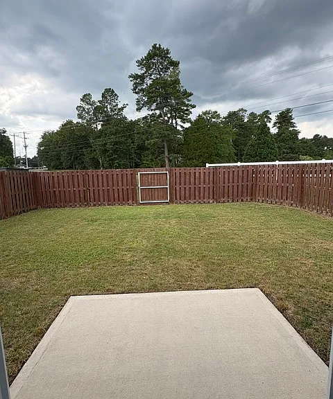 Backyard - view from sliding glass door.