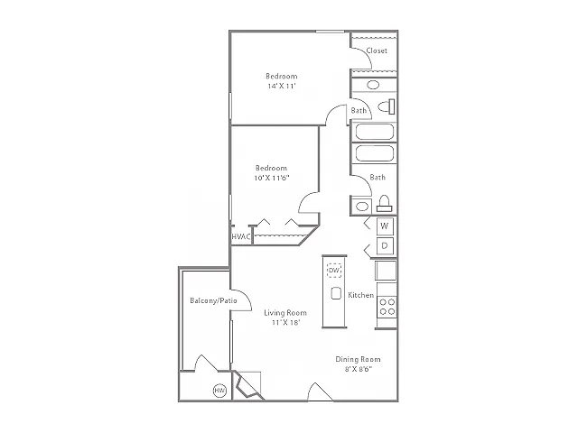 Floor plan Cypress with Patio-Renovated