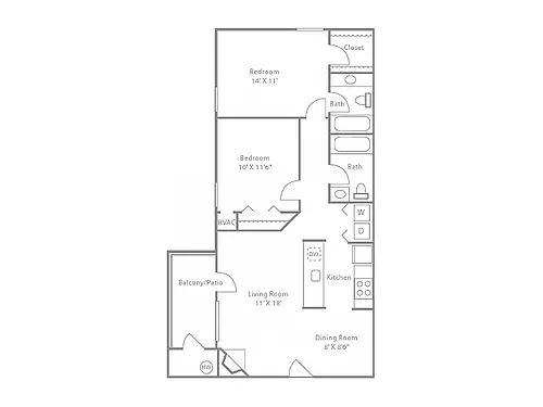 Floor plan Cypress with Patio-Renovated