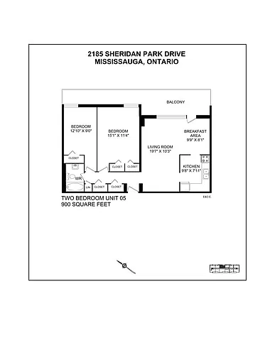 Floor plan 2 Bedroom