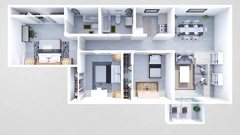 Floor plan Evangeline Floor Plan