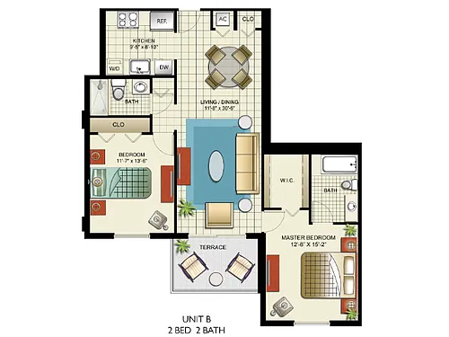 Floor plan Versailles, Model B