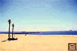 View of beach from home