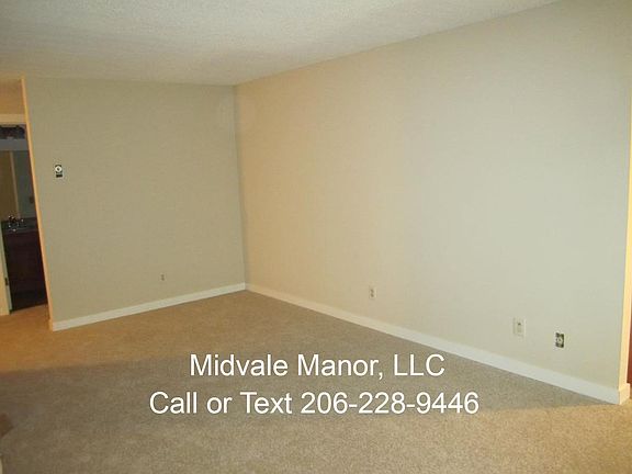 The living room can fit a sofa, chair, entertainment center, and desk, or anything else you need. The patio is right off the living room and a nice place to sit and relax.