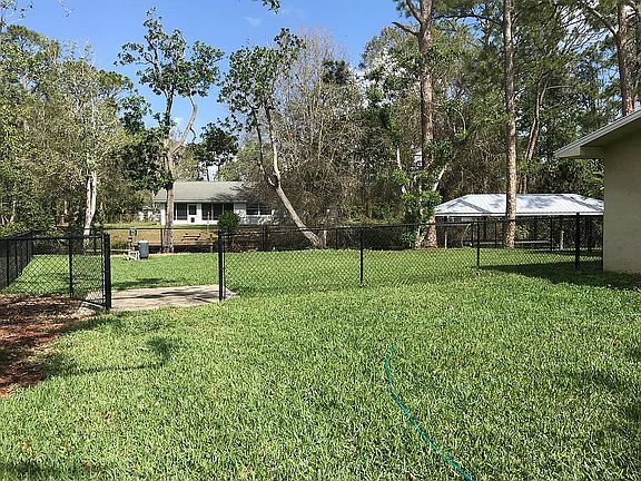 Large fenced yard