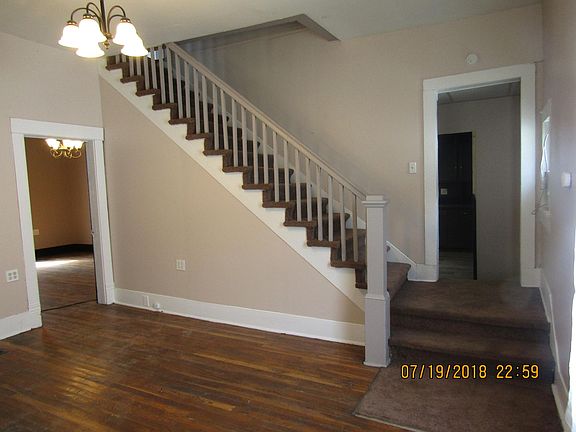 Stairway to bedrooms in living room