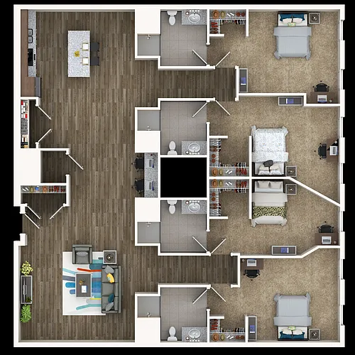 Floor plan Four Bedroom