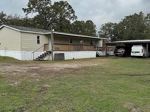Rear view Covered back porch