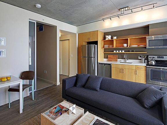1 Bedroom - Living Room and Galley Kitchen