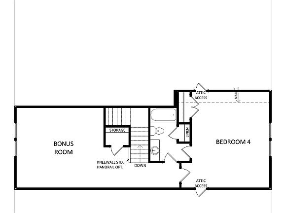 Optional 2nd Floor Bonus Room with Bedroom 4