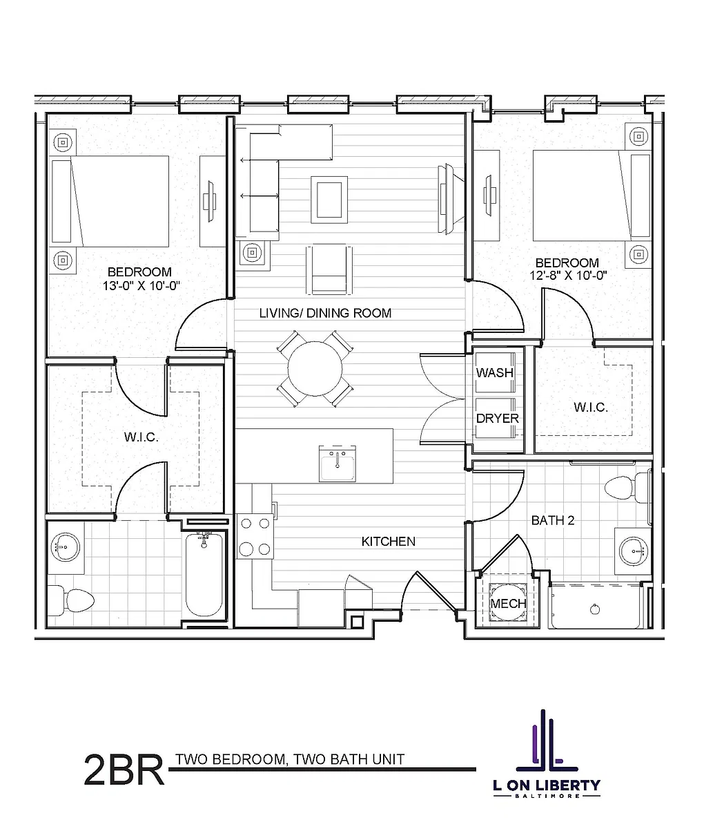Floor plan Two Bedroom