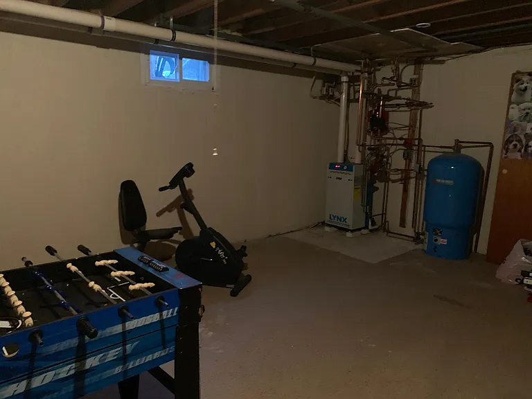 Basement / Gas Furnace and Hotwater Tank (blue)