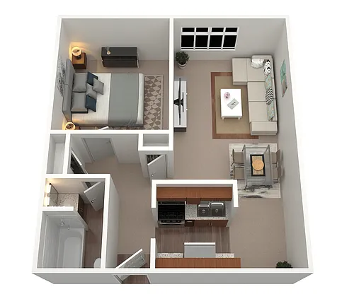 Floor plan 1 Bed 1 Bath