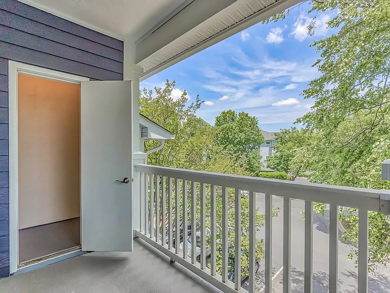 Convenient storage space located on balcony