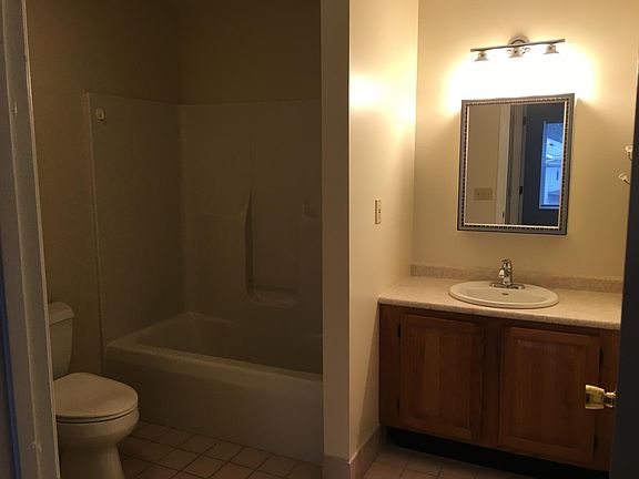Bathroom is huge. Bathtub as shown and separate shower, not pictured here.