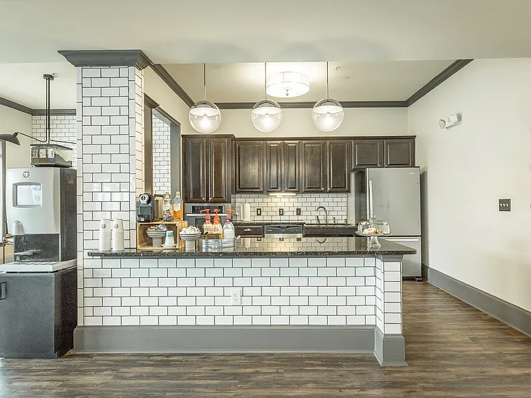 Kitchen in the clubhouse at Amberleigh Ridge