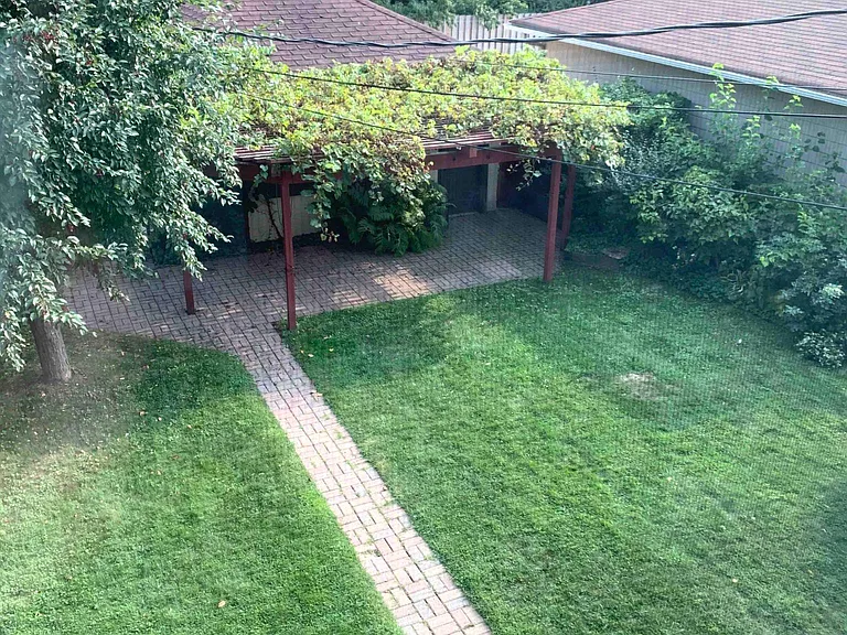 Backyard, patio, garage