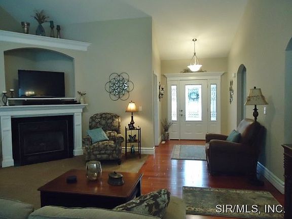 View of custom fplace Liv Rm