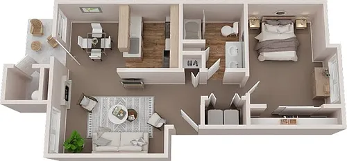 Floor plan 1x1 Renovated