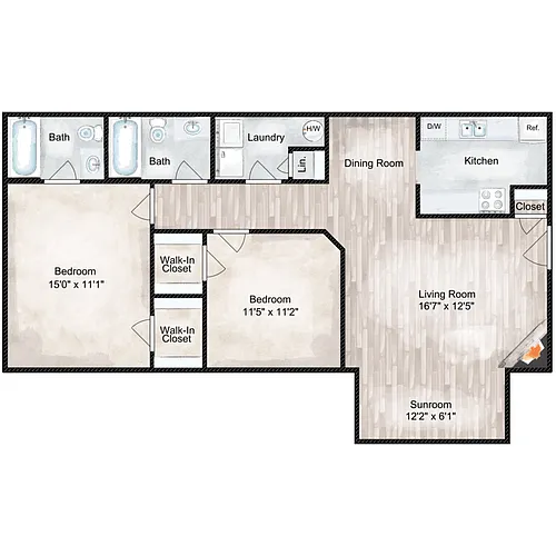 Floor plan The Solaris - Classic