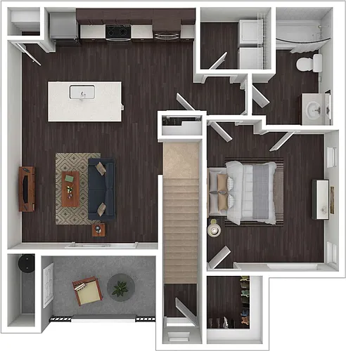 Floor plan 1X1A