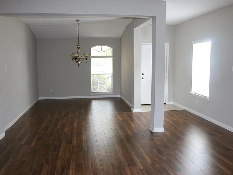 Huge living + dining area