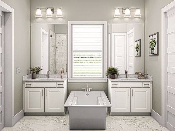 Virtually staged master bath