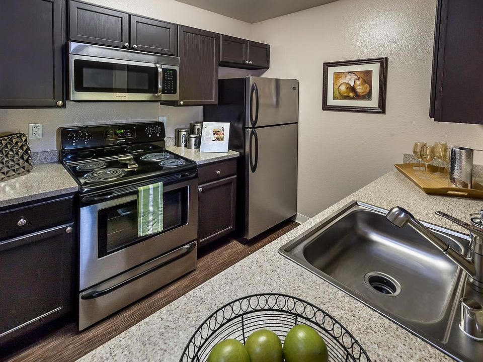 Quartz countertops, luxury wood style flooring, stainless steel appliances, washer and dryer in every home, private balconies, oversized closets, lagoon waterfront views *select units