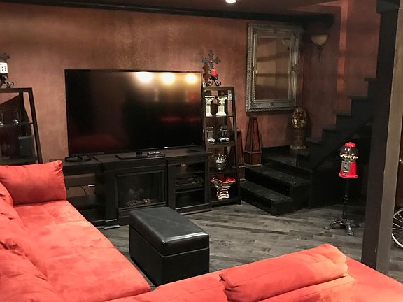 Downstairs media room