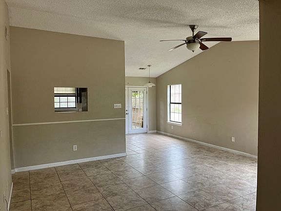 Living room and dining room