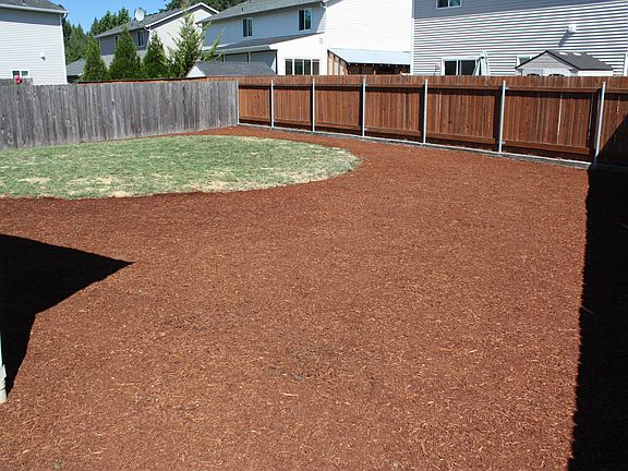 Large back yard - fenced