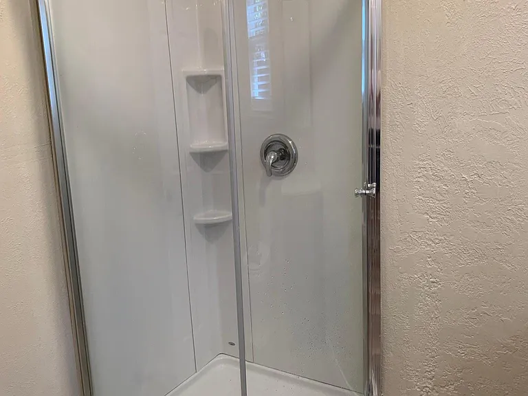 Stand alone shower in primary bathroom