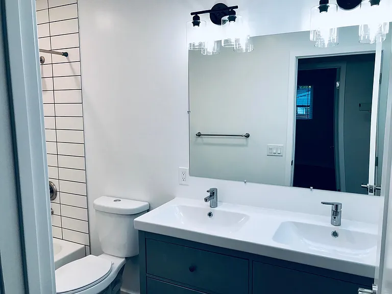 Hall Bathroom with Double Vanity