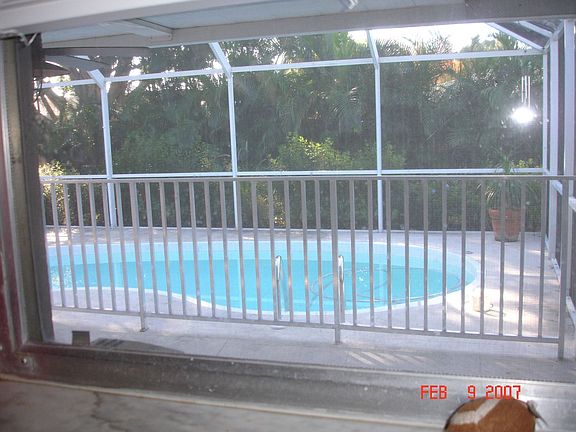 Pool view from Kitchen Window