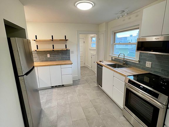 View of the kitchen looking toward the back of the house.