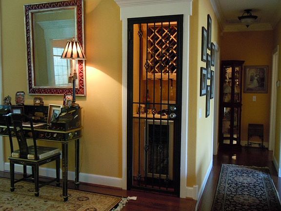 Soaring Entry with wine closet