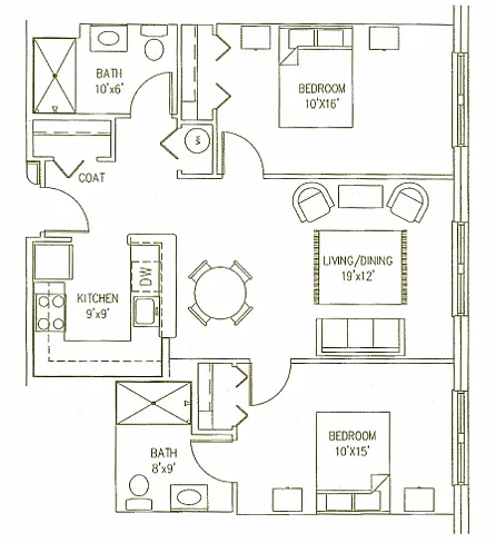 Floor plan 2 Bedroom