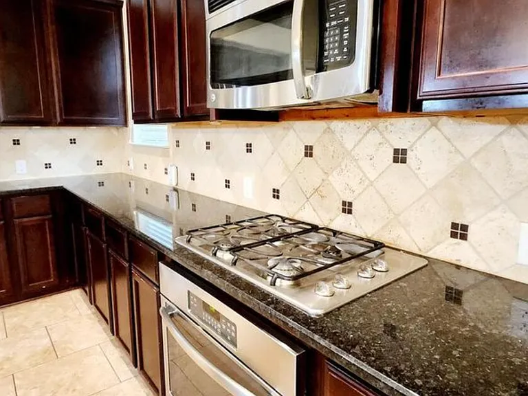 Wide counter space for the gourmet cook