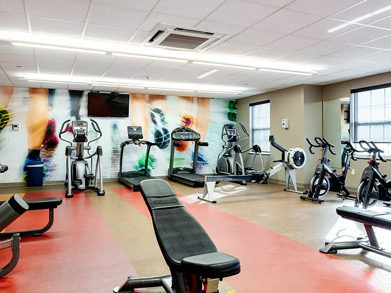 A simple space to support your workout routine.