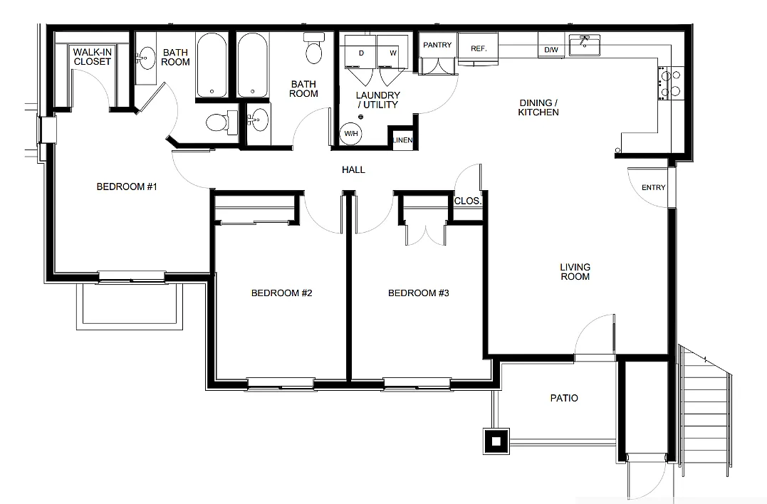 Floor plan 3 Bedroom (3A)