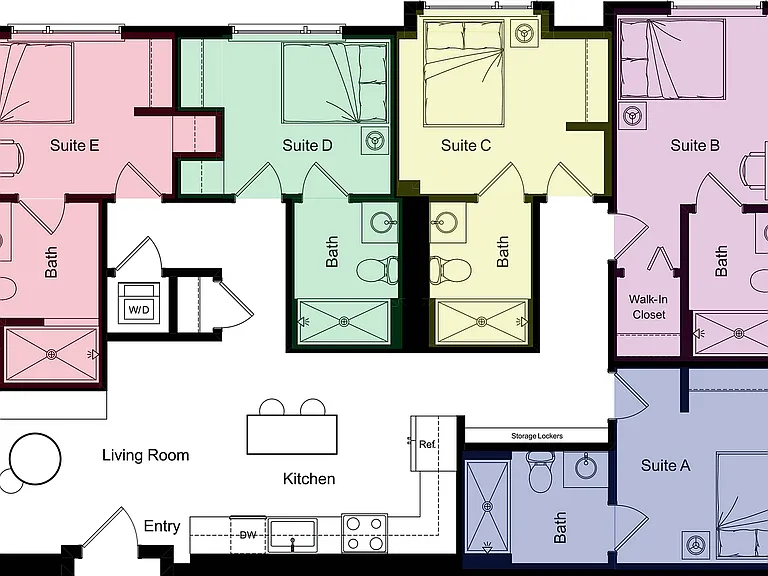 B2- Private Suite in Shared 5 Bedroom Unit B2- Private Suite in Shared 5 Bedroom Unit