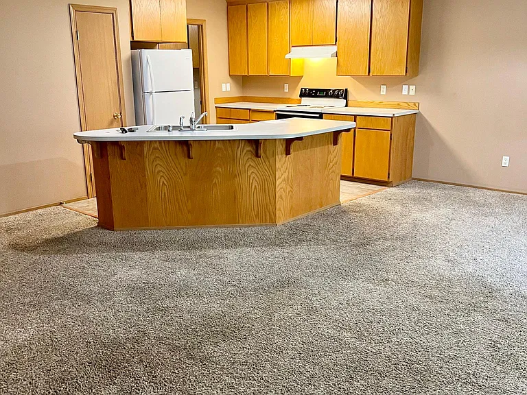 Living room into kitchen