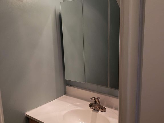 Renovated half-bath vanity and cabinet