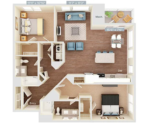 Floor plan B6U_1264SF2165