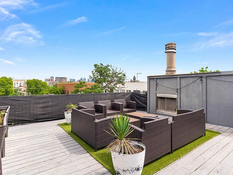 Rooftop with downtown Dallas views