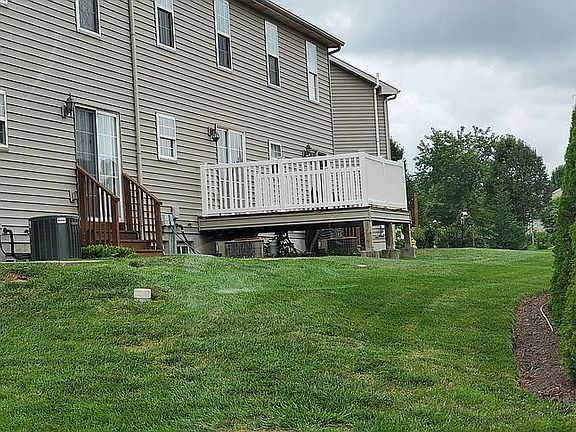 Deck in the rear of condo